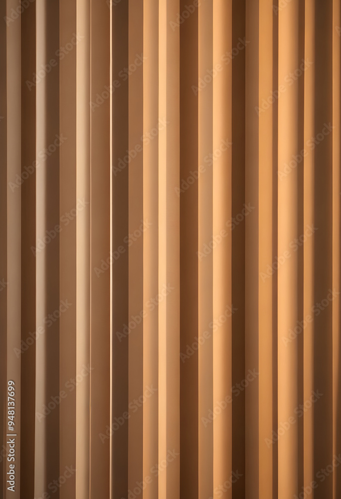 Fototapeta premium Vertical Brown Blinds Velvet Background Illustration Shadows Lines Stripes Graphic Design