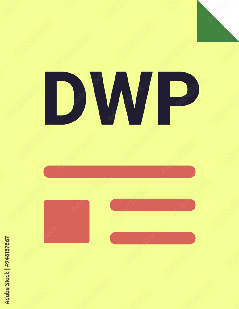 DWP with deep and minimal colors and folded icon DWP with deep and minimal colors and folded icon