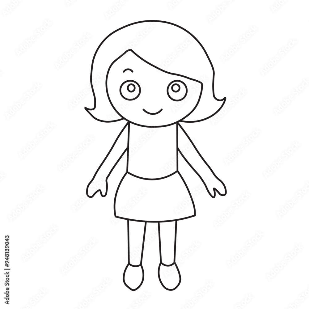 girl. Girl outline drawing Vector Images. Beautiful girl outline image on a white background in vector design. girl. Girl outline drawing Vector Images. Beautiful girl outline image on a white background in vector design.