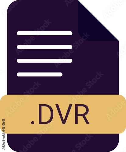 DVR File extension icon with symbol