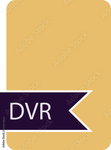 DVR File format icon label contour