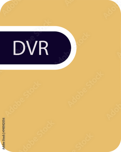 DVR File icon black fill and empty for symbol