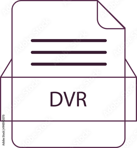 DVR File icon black outline
