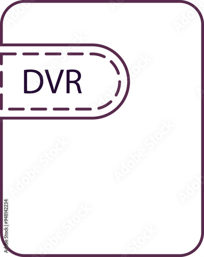 DVR File icon thick black outline