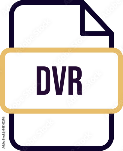 DVR File icon with bold outline