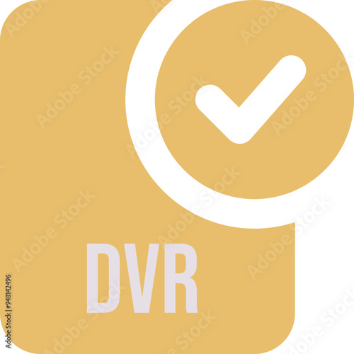 DVR ip file icon with black checked mark