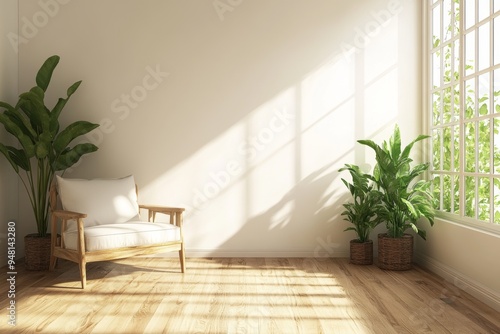 Wallpaper Mural A wide angle view of a luxury cozy living room's interior Torontodigital.ca