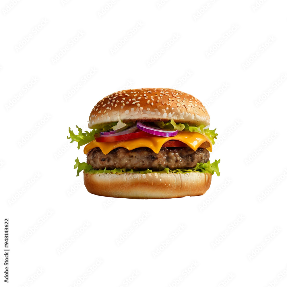 hamburger on white background hamburger on white background
