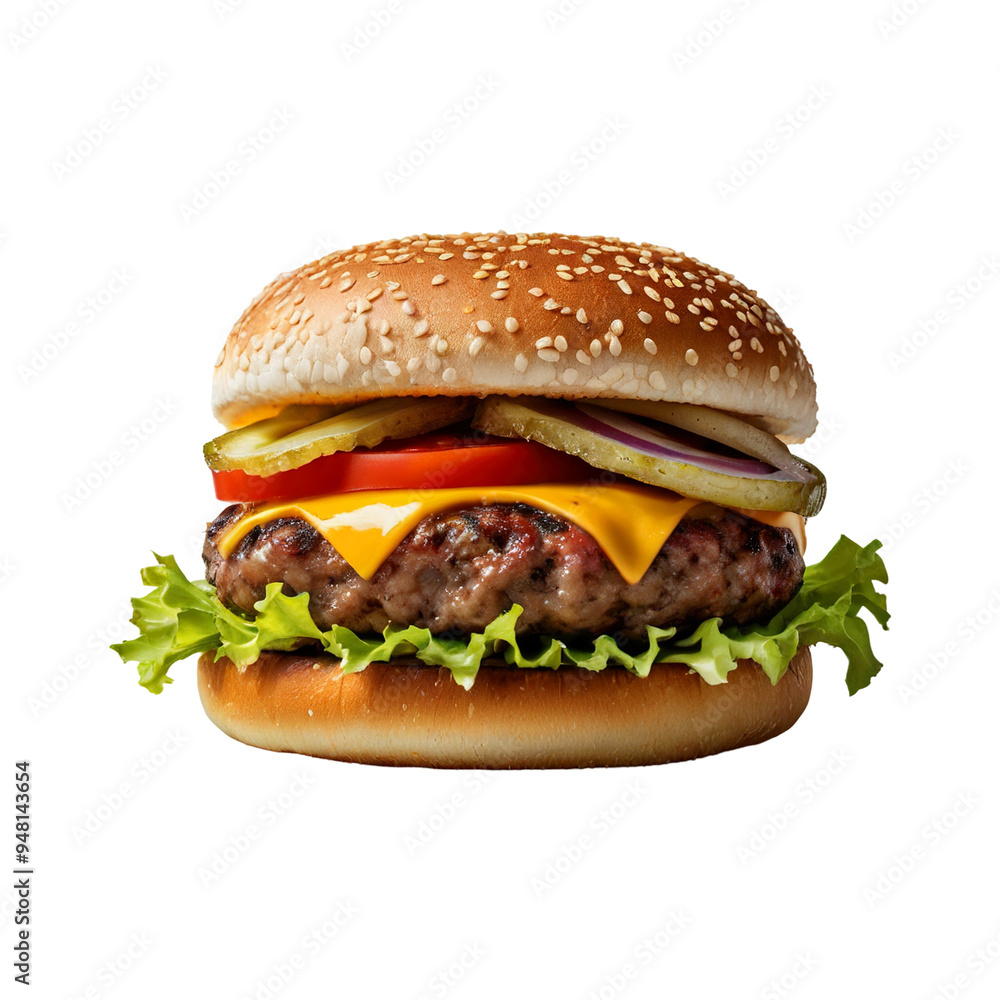 hamburger on a white background hamburger on a white background