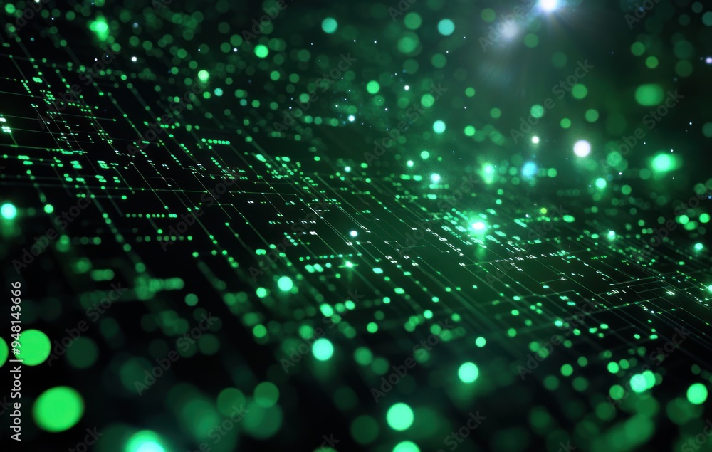 Abstract Green Digital Network Background Abstract Green Digital Network Background