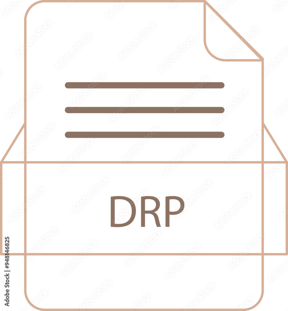 DRP File icon black outline DRP File icon black outline