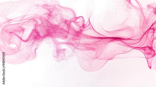 Artistic pink smoke swirling elegantly against a light background.
