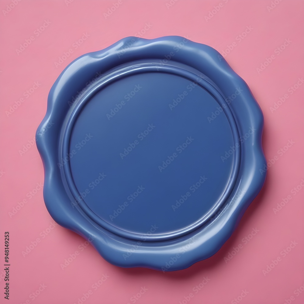 Blue Wax Seal Mockup Old Sealed Empty Stamp Illustration Isolated Graphic Design Blue Wax Seal Mockup Old Sealed Empty Stamp Illustration Isolated Graphic Design