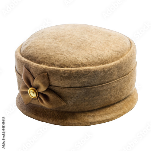 pillbox hat, isolated on transparent png background