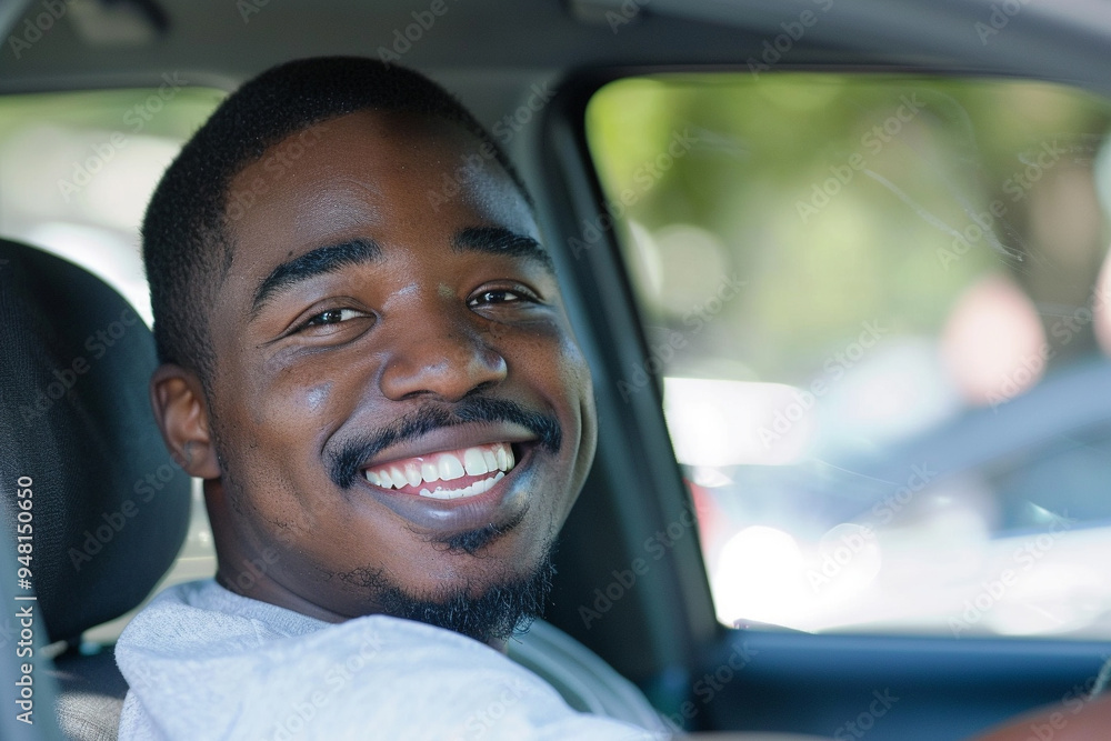 Smiling Man in a Car Smiling Man in a Car