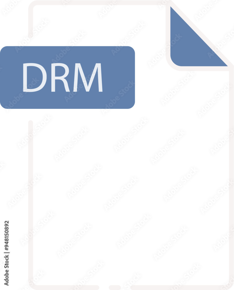 DRM File format minimal icon outline DRM File format minimal icon outline