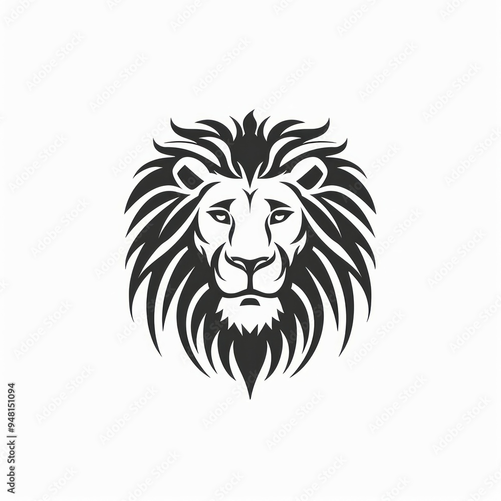 Lion head art silhouette vector illustrations Lion head art silhouette vector illustrations
