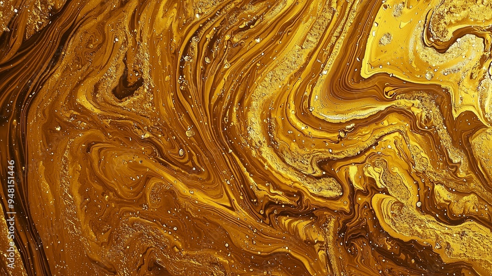 Gold fluid art marbling paint textured background. Gold fluid art marbling paint textured background.