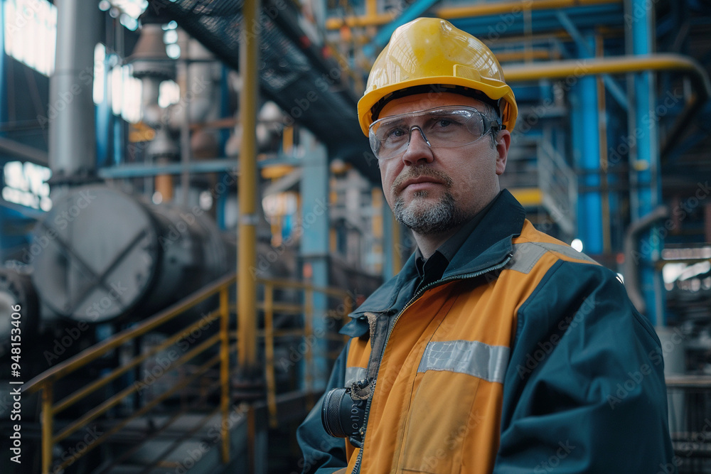 Industrial Worker in a Factory Industrial Worker in a Factory