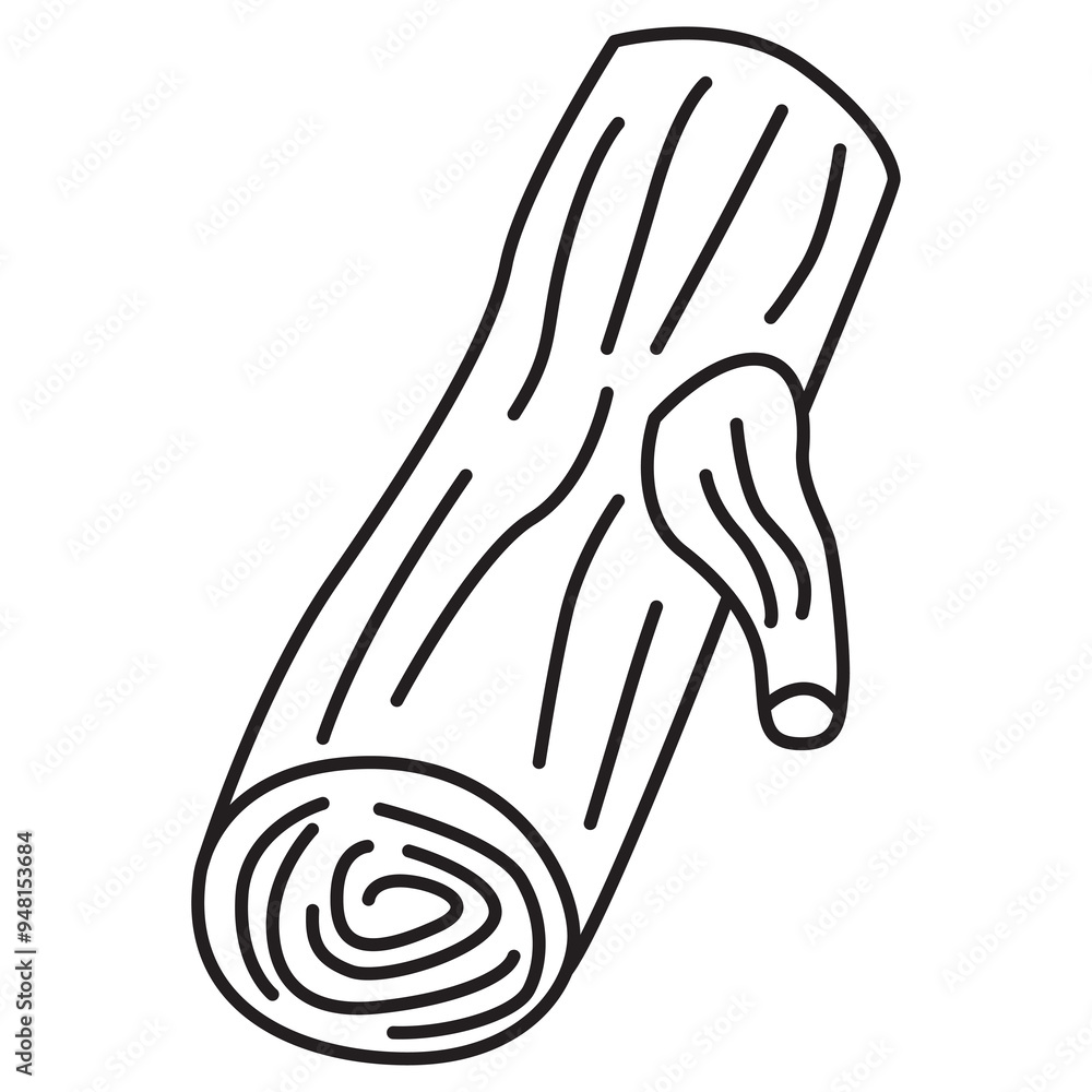 tree trunk doodle icon transparent background