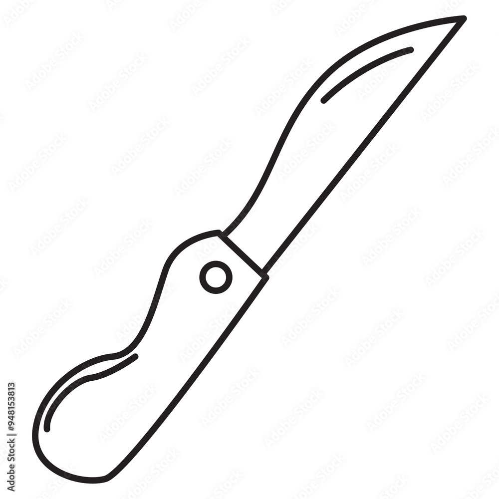 Obraz premium knife doodle icon transparent background