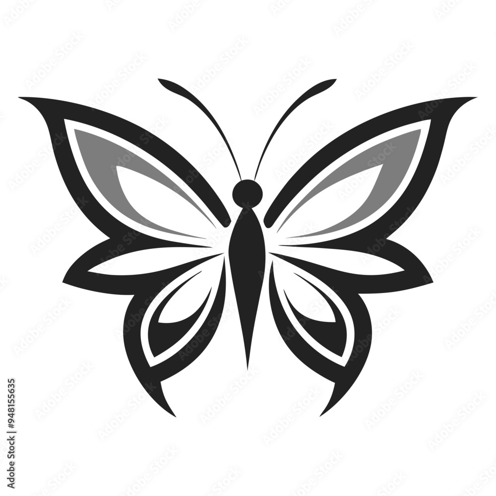 Abstract butterfly logo vector art illustration Abstract butterfly logo vector art illustration