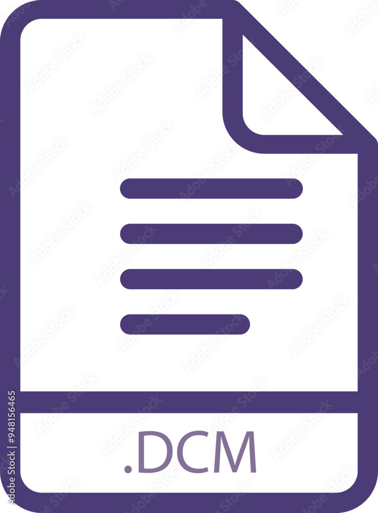 DCM File minimal icon with symbol DCM File minimal icon with symbol