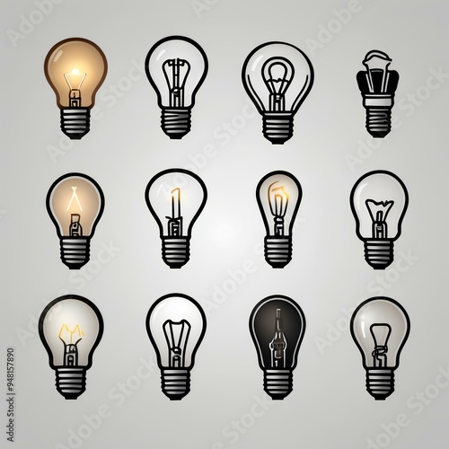 light bulb, light, bright, icon