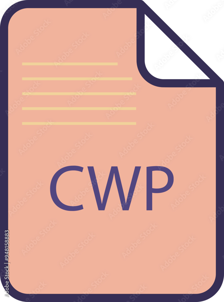 CWP File icon fill and outline rounded corners CWP File icon fill and outline rounded corners