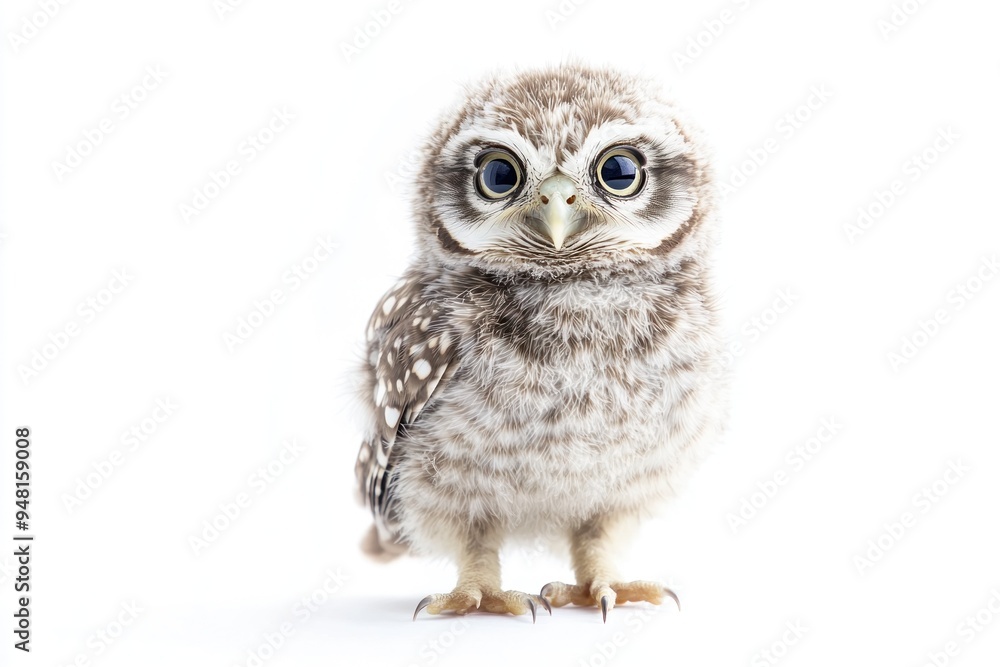 Fototapeta premium A Curious Baby Owl