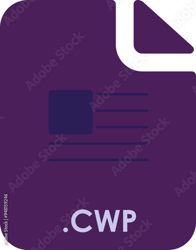 CWP inside fill icon with minimal lines and rectangle photo