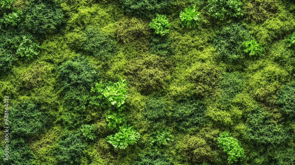 Seamless pattern of lush artificial moss for graphic design with a rich green texture Seamless pattern of lush artificial moss for graphic design with a rich green texture