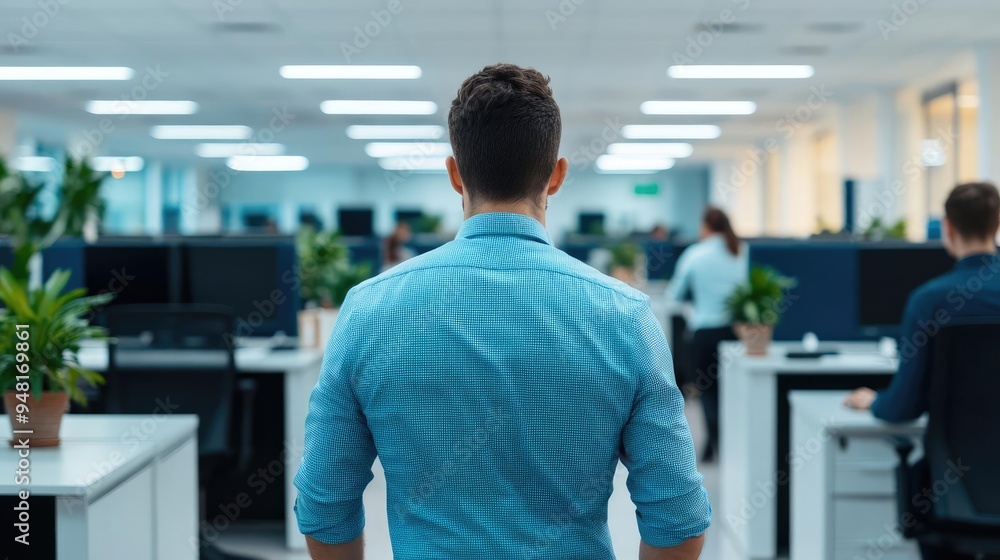A bustling office at dawn with employees heading to their first meeting of the day, routine Monday morning rituals in full swing, energized and efficient A bustling office at dawn with employees heading to their first meeting of the day, routine Monday morning rituals in full swing, energized and efficient