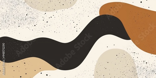 This captivating and mesmerizing abstract artwork showcases flowing shapes and earthy tones, which effortlessly create a contemporary aesthetic that is perfect for enhancing any modern decor