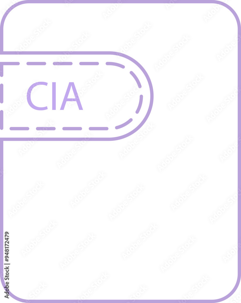 CIA File icon thick black outline CIA File icon thick black outline
