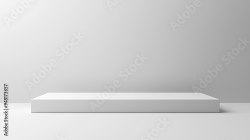 Wallpaper Mural White colored podium isolated on a white background Torontodigital.ca