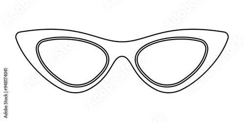 Sunglasses Line Art Icon