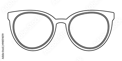 Sunglasses Line Art Icon