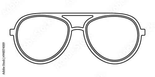 Sunglasses Line Art Icon