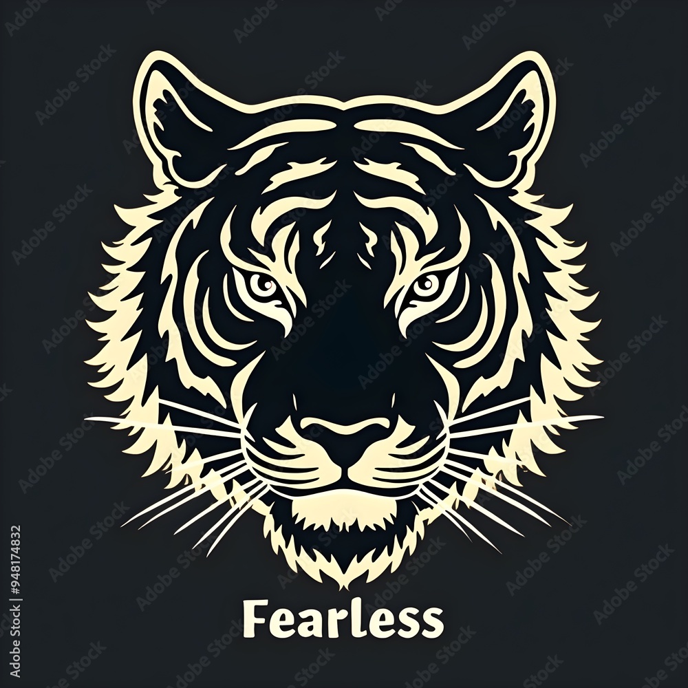 Abstract Tiger Head Design Abstract Tiger Head Design