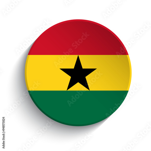 Ghana flag button Free Download Ghana flag button - GFXLoad