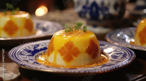 A close-up of a sweet and sugary dessert on a plate.