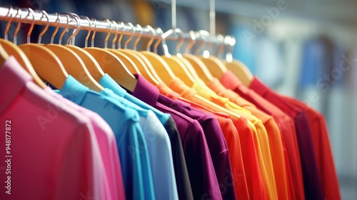 Colorful Assortment of Fashion Garments Displayed in a Boutique