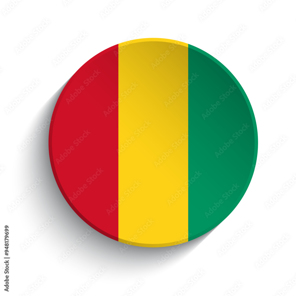 Guinea flag button Guinea flag button