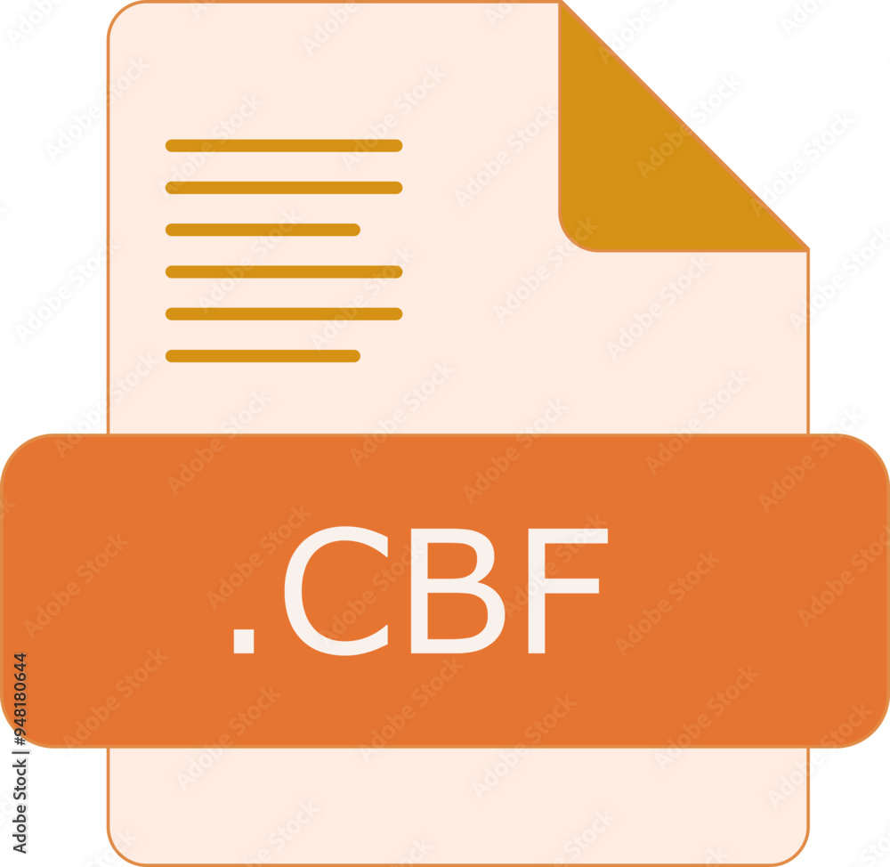 CBF File extension icon insidse fill with lines fill CBF File extension icon insidse fill with lines fill
