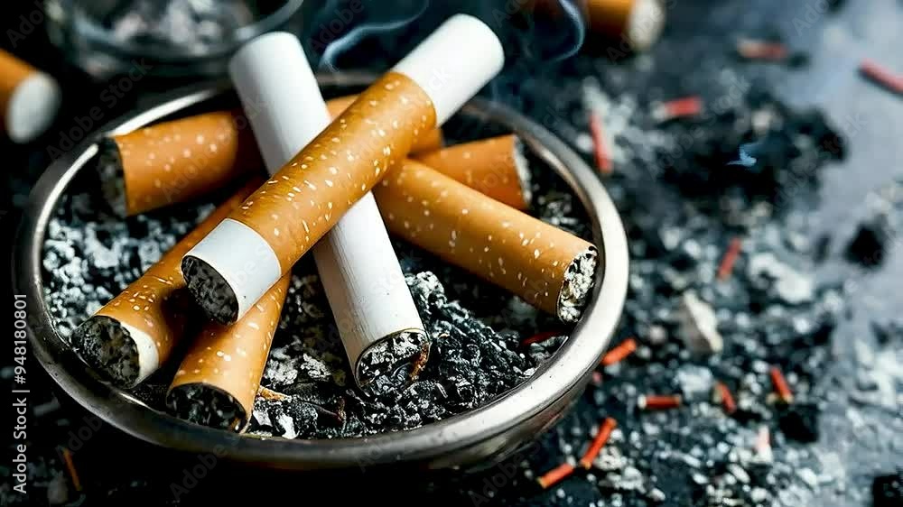 cigarettes in an ash tray cigarettes in an ash tray