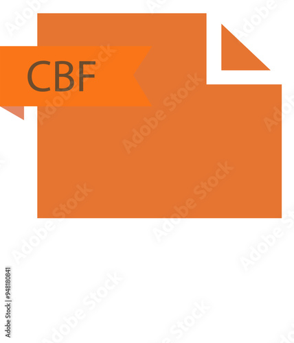 CBF File format icon roe color fill