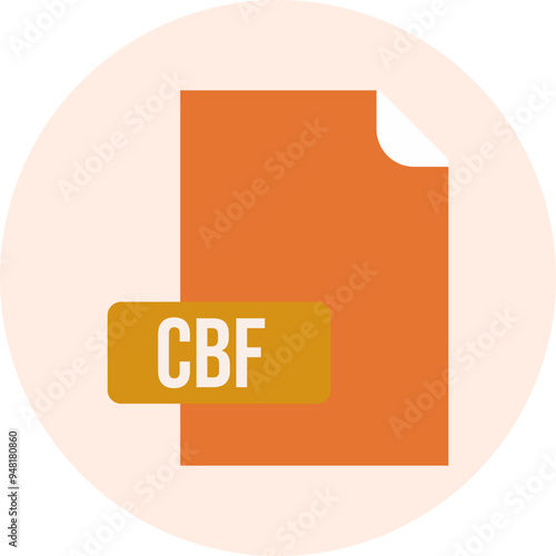 CBF File format icon rounded circle BG