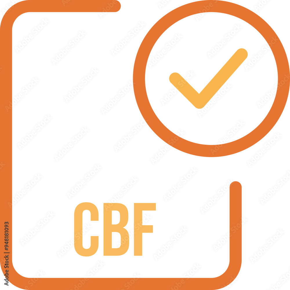 CBF File icon with checked mark CBF File icon with checked mark