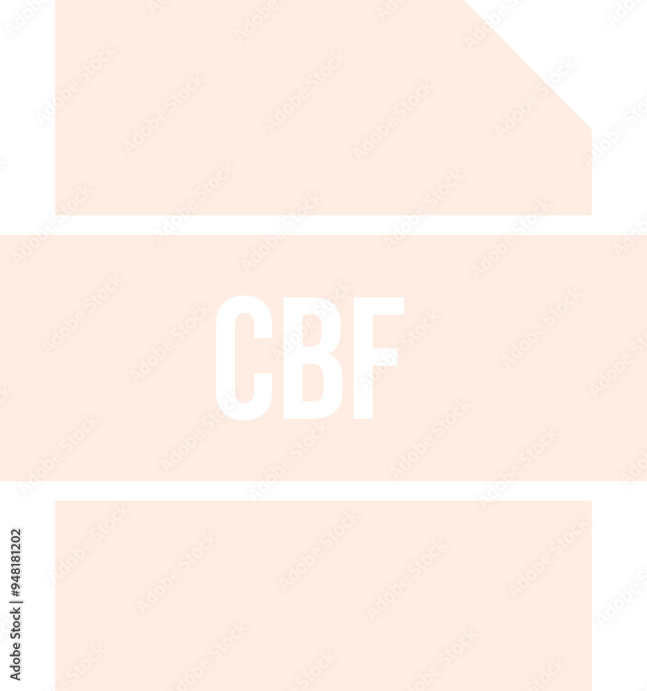 Fototapeta premium CBF icon crisp corner with transparent center